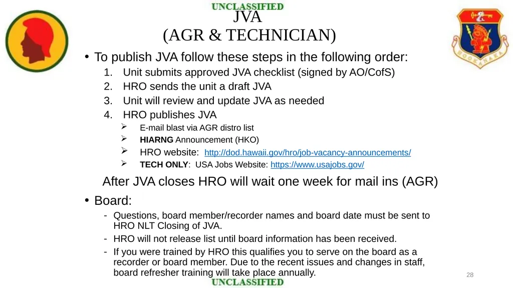 SELECTION BOARD TRAINING HAWAII NATIONAL GUARD - slide 28 of 48