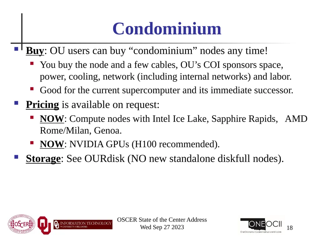 Oklahoma Supercomputing Symposium 2023 Happy 22nd - slide 18 of 160