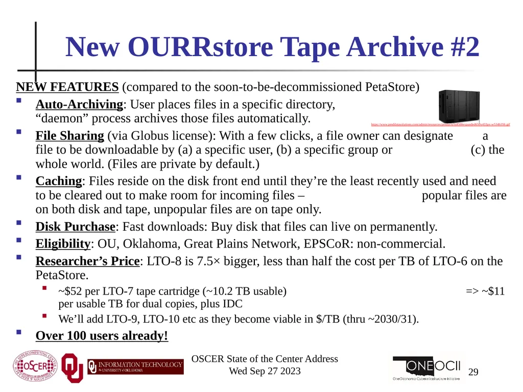 Oklahoma Supercomputing Symposium 2023 Happy 22nd - slide 29 of 160