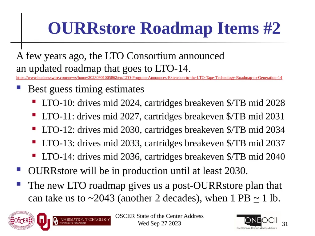 Oklahoma Supercomputing Symposium 2023 Happy 22nd - slide 31 of 160