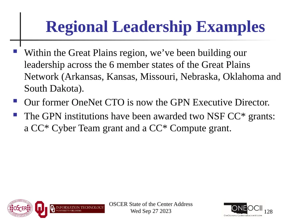 Oklahoma Supercomputing Symposium 2023 Happy 22nd - slide 128 of 160