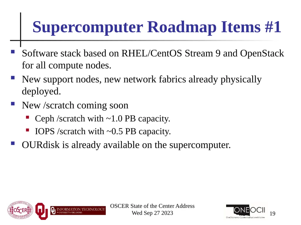 Oklahoma Supercomputing Symposium 2023 Happy 22nd - slide 19 of 160