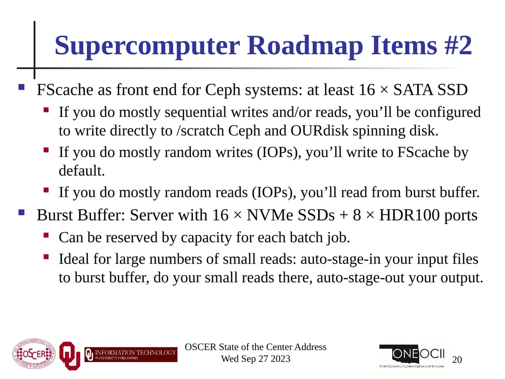 Oklahoma Supercomputing Symposium 2023 Happy 22nd - slide 20 of 160