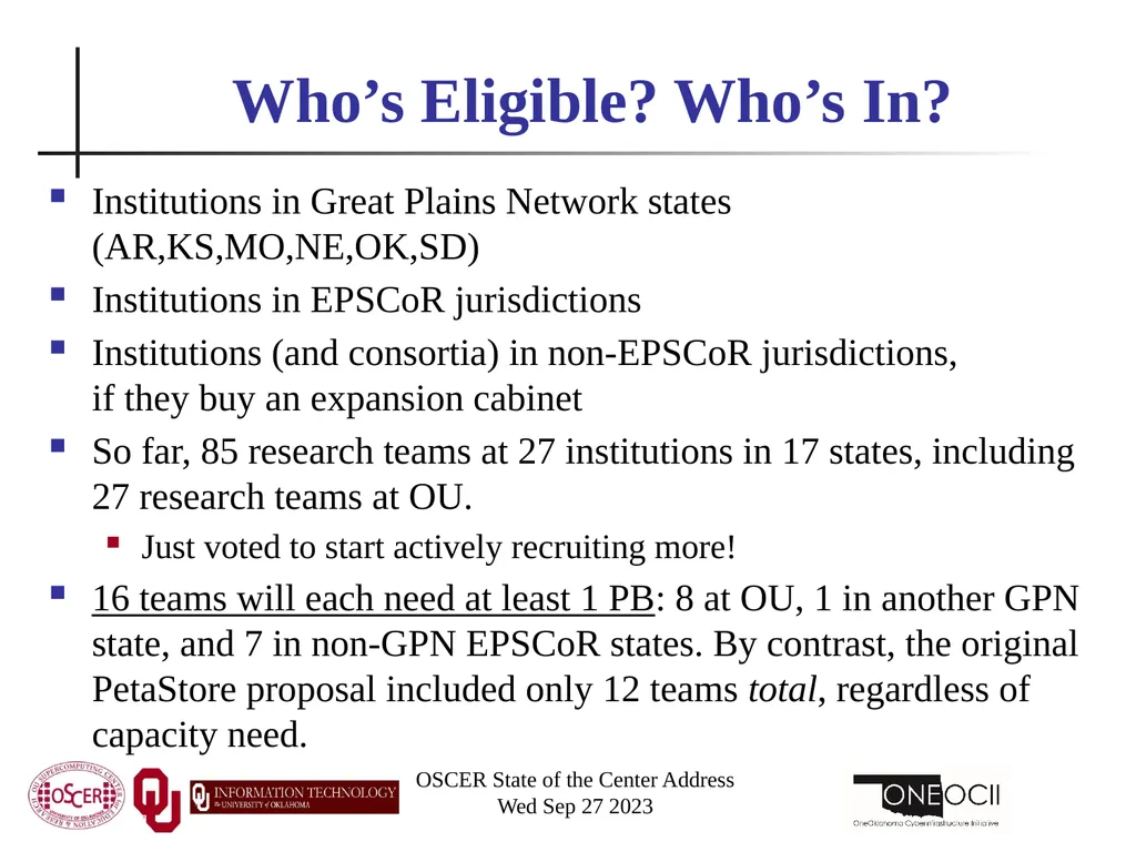 Oklahoma Supercomputing Symposium 2023 Happy 22nd - slide 142 of 160