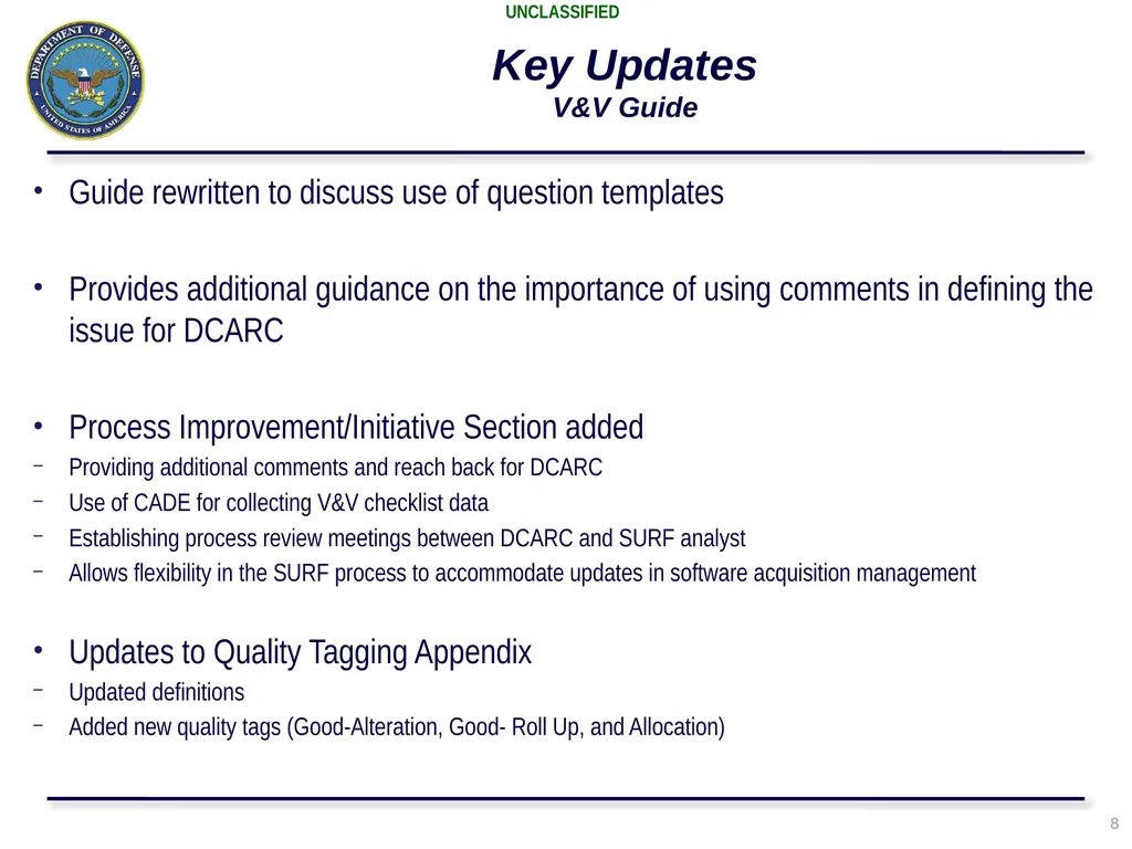 Presented by: Marc Russo, NCCA SURF Process Update - slide 8 of 23