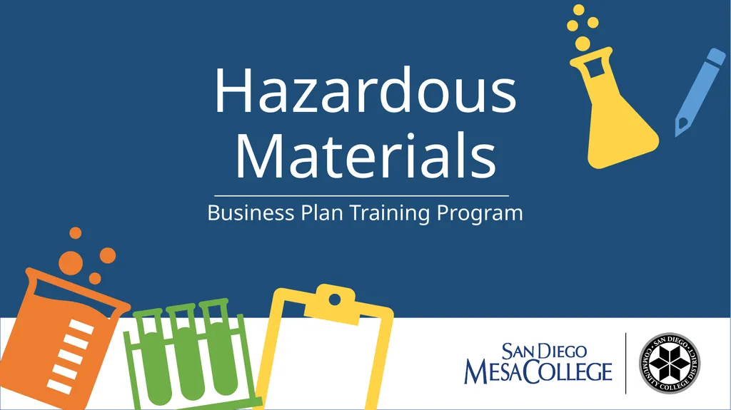 Hazardous Materials Business Plan Training Program - slide 1 of 73