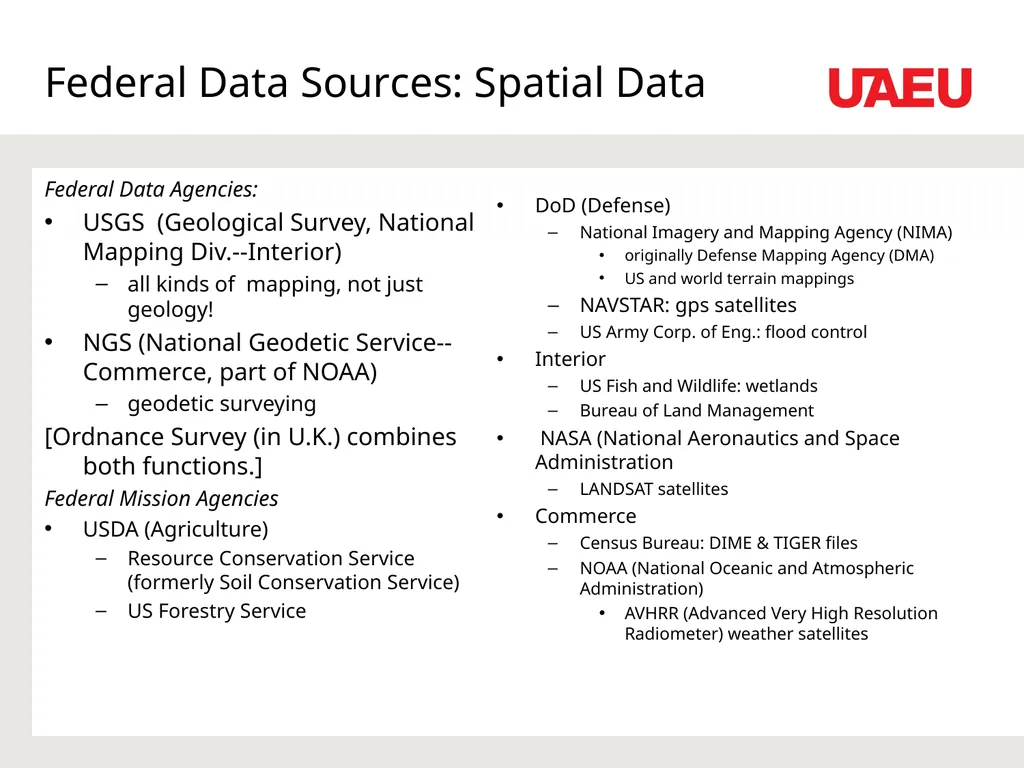 Data Sources and Conversion Feeding the GIS Dr. - slide 12 of 35