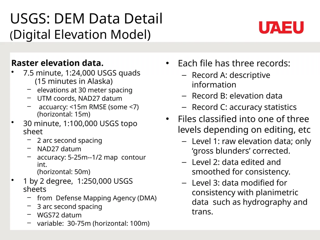 Data Sources and Conversion Feeding the GIS Dr. - slide 18 of 35