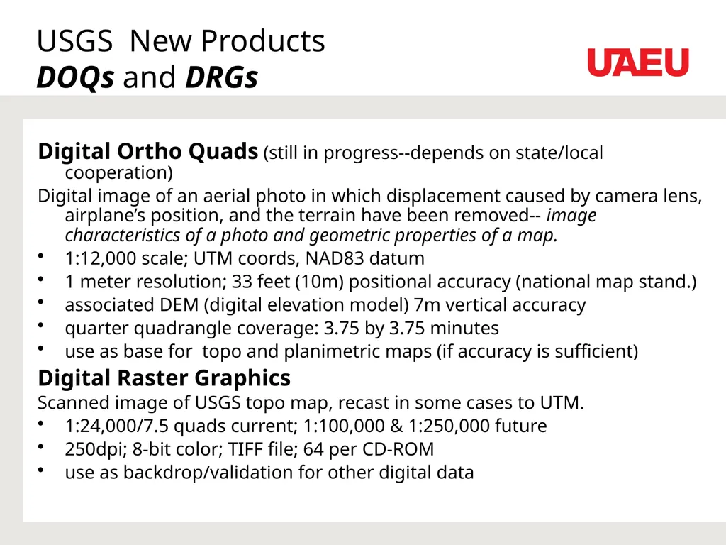 Data Sources and Conversion Feeding the GIS Dr. - slide 20 of 35