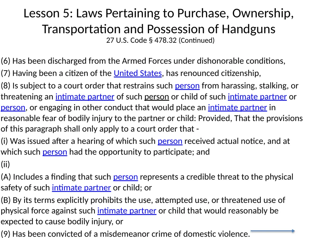 Nebraska State Patrol Concealed Handgun Permit - slide 141 of 173