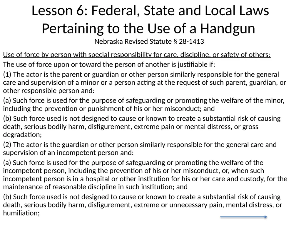 Nebraska State Patrol Concealed Handgun Permit - slide 161 of 173