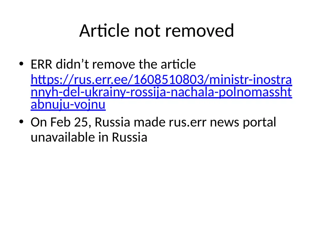 Coverage of the war in Ukraine. ONO shop talk, - slide 8 of 9