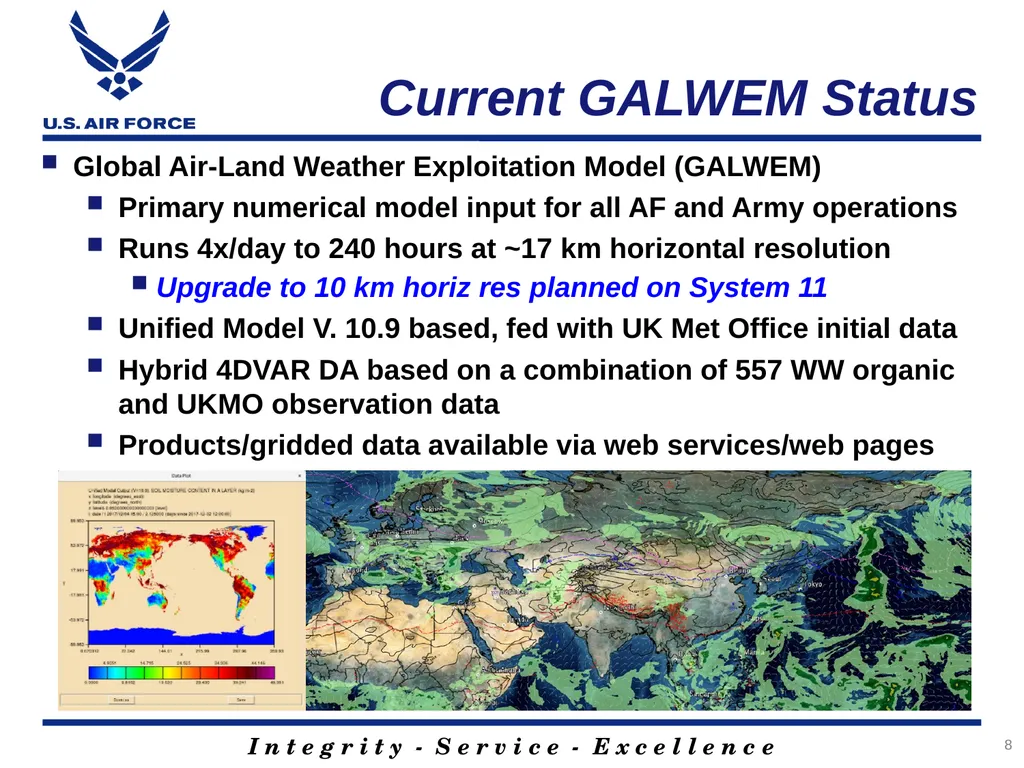 1 U.S. Air Force Global Weather Modeling: Status - slide 8 of 14