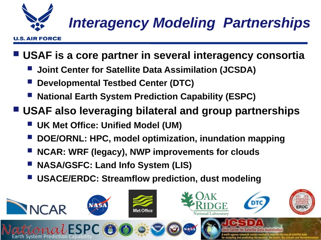 1 U.S. Air Force Global Weather Modeling: Status - slide 6 of 14