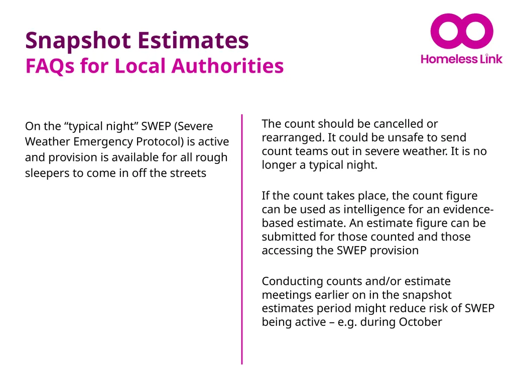 Snapshot Estimates Some common scenarios and - slide 6 of 13