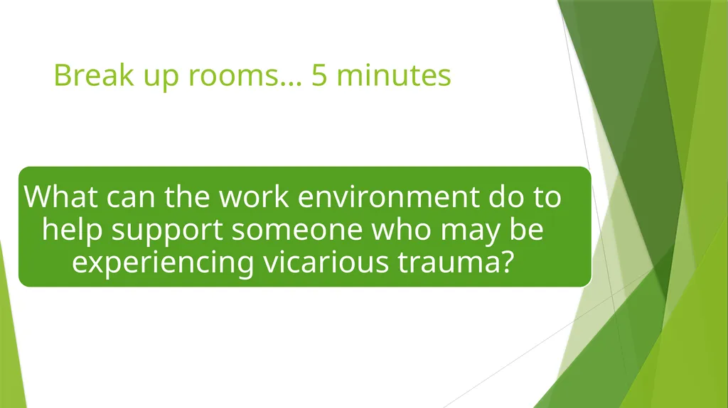 Understanding Vicarious Trauma, Coping strategies - slide 15 of 20