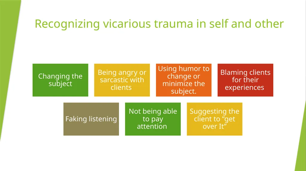 Understanding Vicarious Trauma, Coping strategies - slide 9 of 20