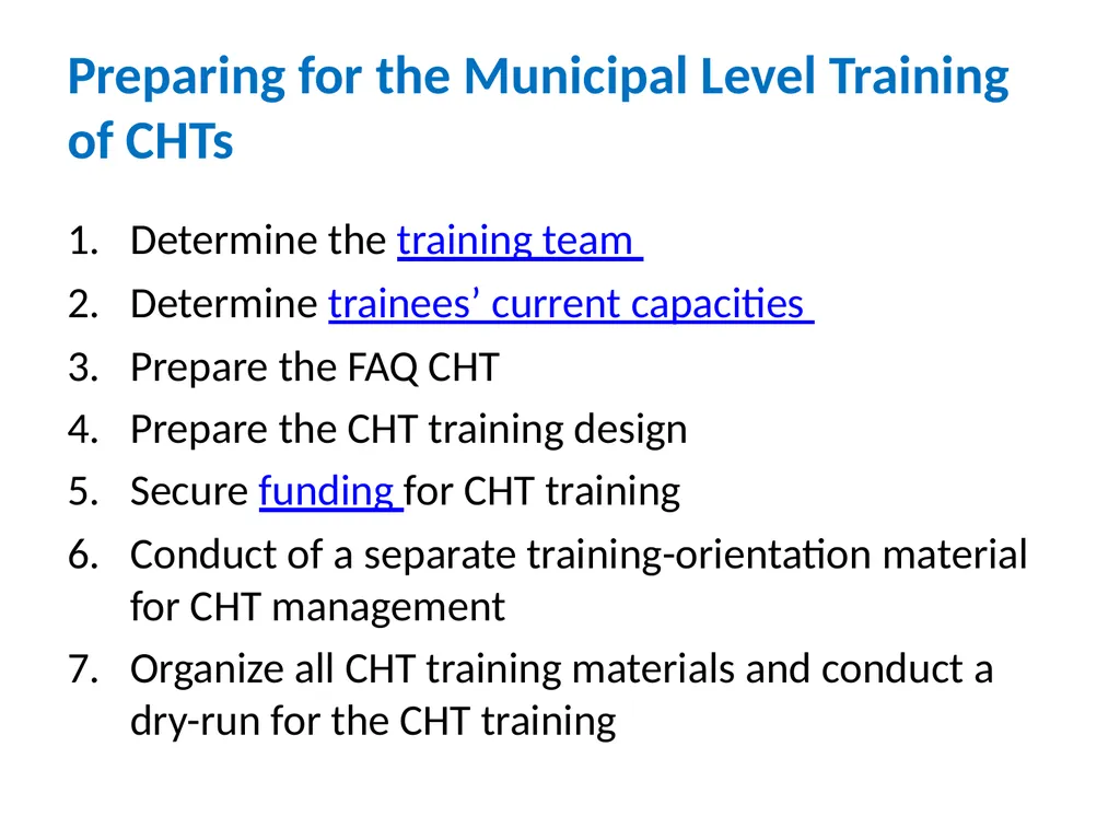 MHO/ CHO Guide For Training, Deployment and - slide 41 of 44