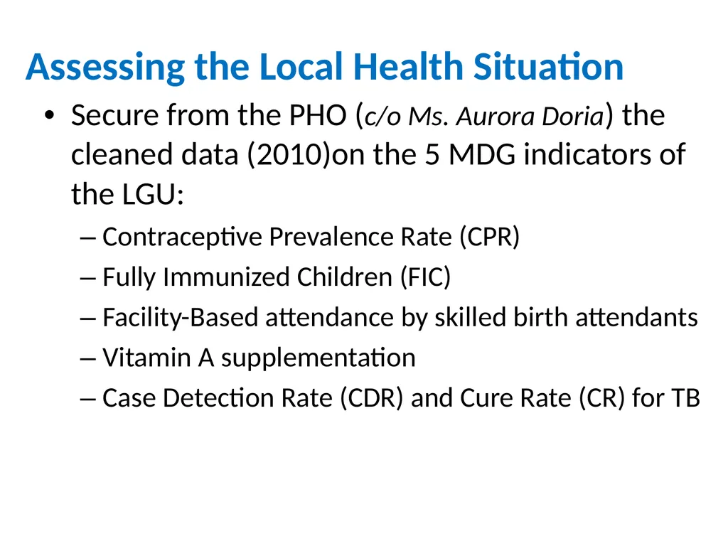 MHO/ CHO Guide For Training, Deployment and - slide 10 of 44