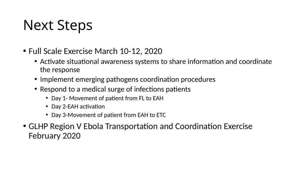 Other Special Pathogen Response (Ebola) The Plan - slide 13 of 13