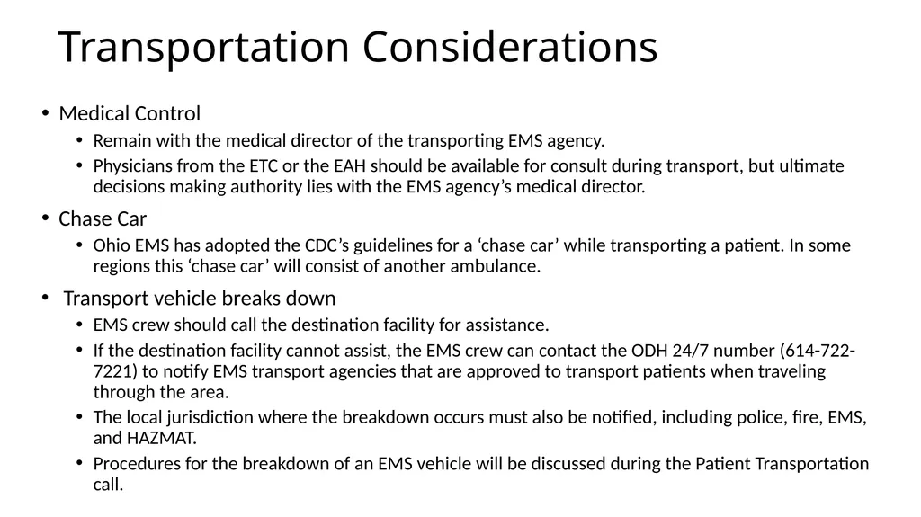 Other Special Pathogen Response (Ebola) The Plan - slide 7 of 13