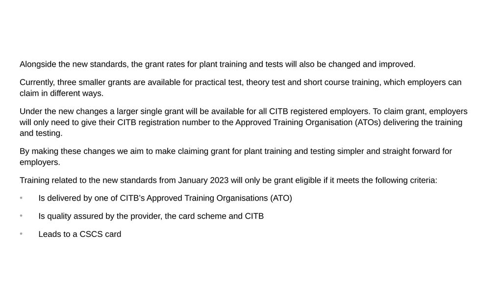 CITB Update – HCTA Meeting 20th September 2022 The - slide 3 of 8