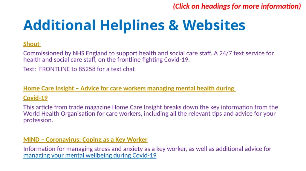 Mental Wellbeing in Care Home settings A - slide 22 of 60