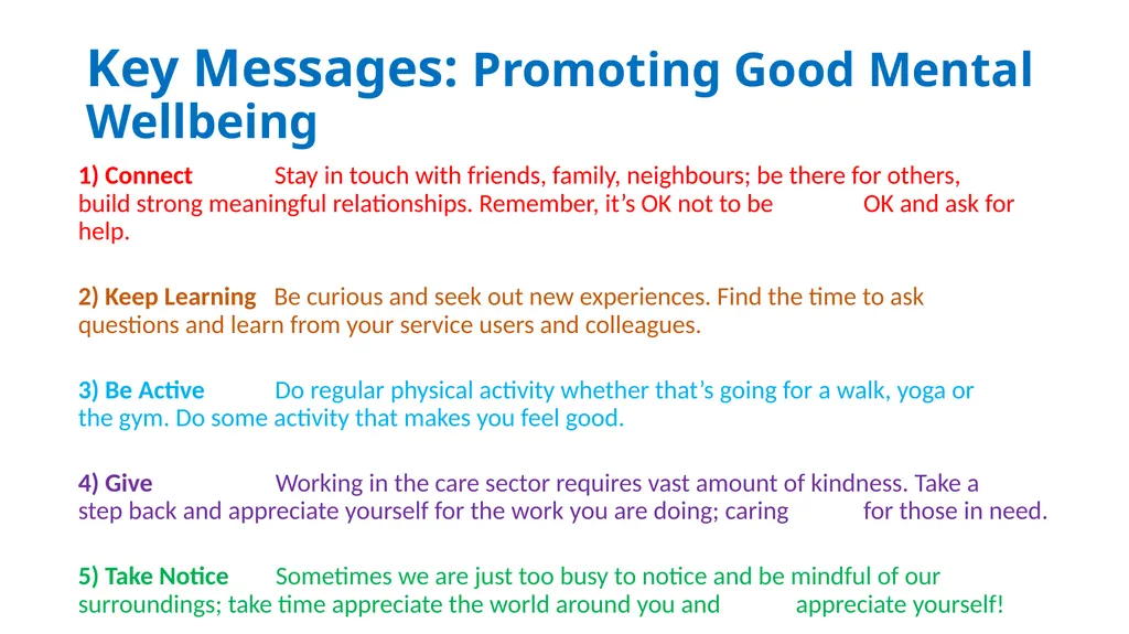 Mental Wellbeing in Care Home settings A - slide 26 of 60