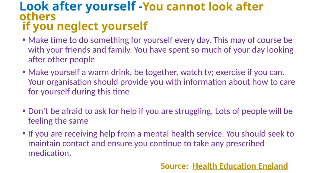 Mental Wellbeing in Care Home settings A - slide 50 of 60