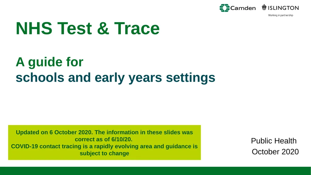 Public Health October 2020 Updated on 6 October