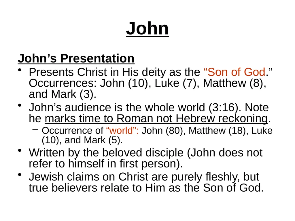 Appreciating the Gospel Presentations of Christ - slide 38 of 49
