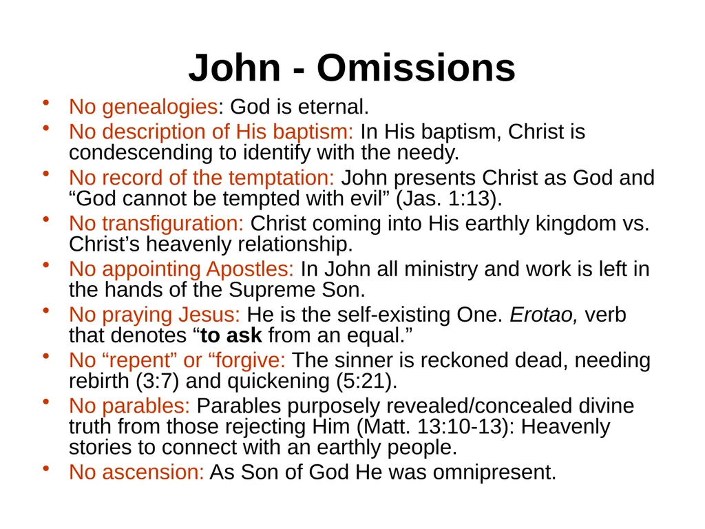 Appreciating the Gospel Presentations of Christ - slide 45 of 49