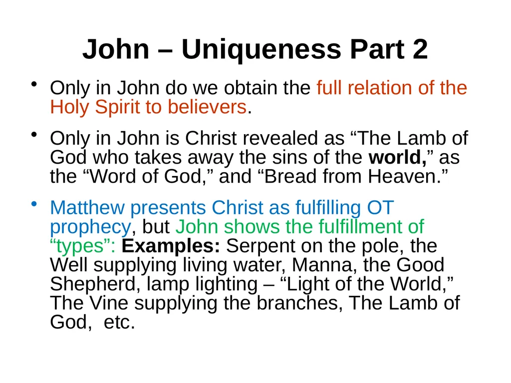 Appreciating the Gospel Presentations of Christ - slide 40 of 49