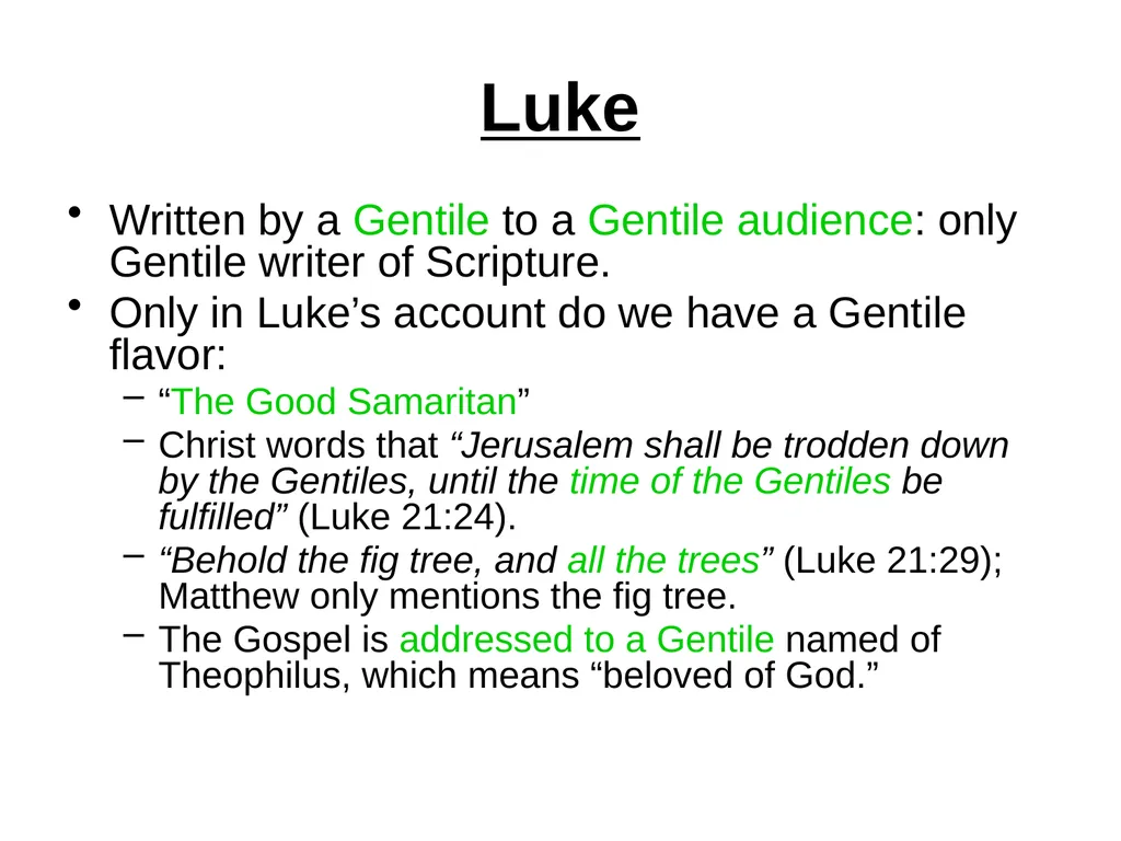 Appreciating the Gospel Presentations of Christ - slide 26 of 49