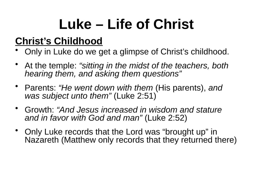 Appreciating the Gospel Presentations of Christ - slide 31 of 49