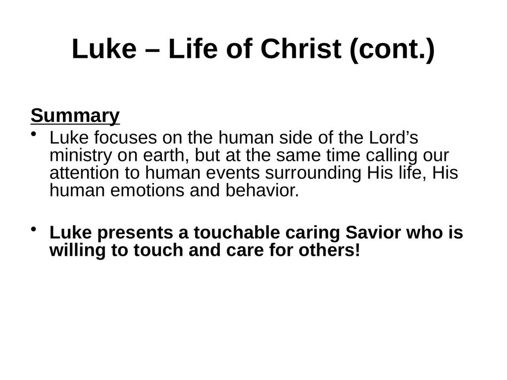 Appreciating the Gospel Presentations of Christ - slide 36 of 49