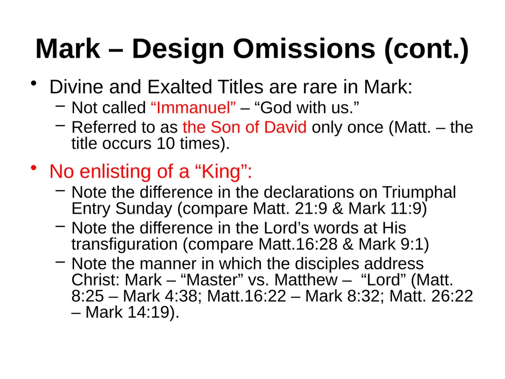 Appreciating the Gospel Presentations of Christ - slide 21 of 49