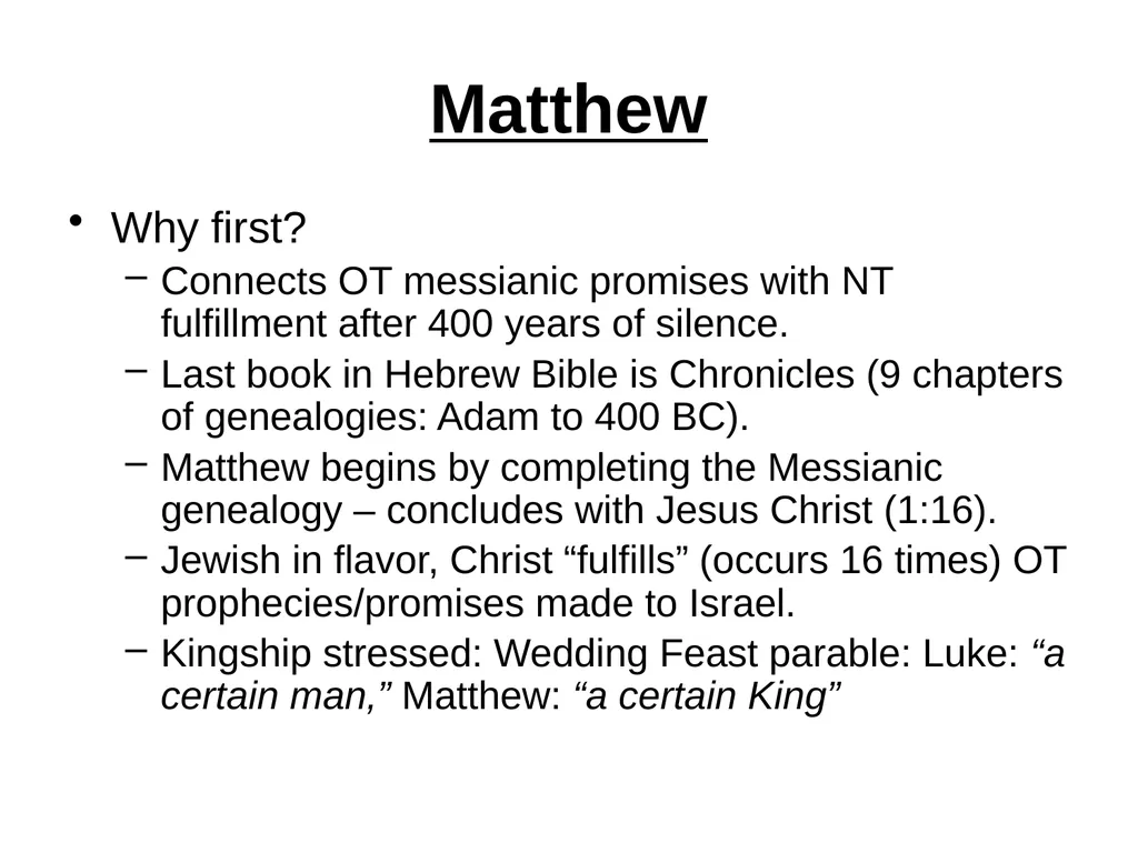 Appreciating the Gospel Presentations of Christ - slide 9 of 49