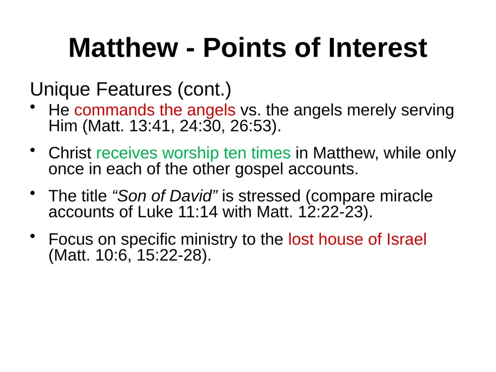 Appreciating the Gospel Presentations of Christ - slide 14 of 49