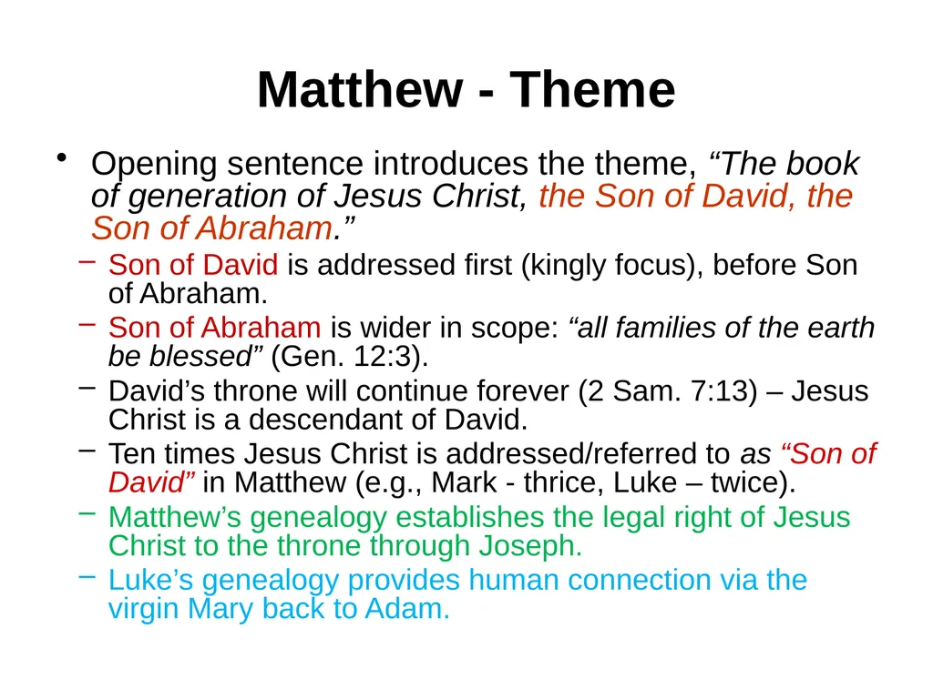 Appreciating the Gospel Presentations of Christ - slide 10 of 49