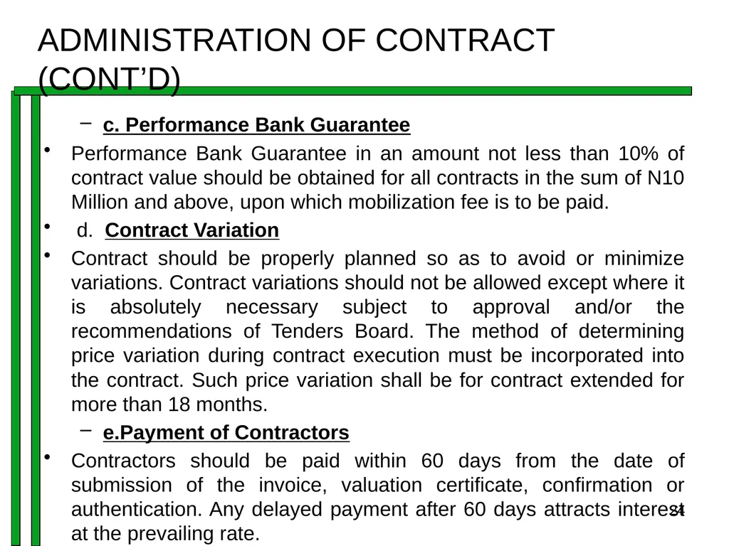 ENTRENCHING INTEGRITY IN PROCUREMENT PROCESS OF - slide 24 of 43