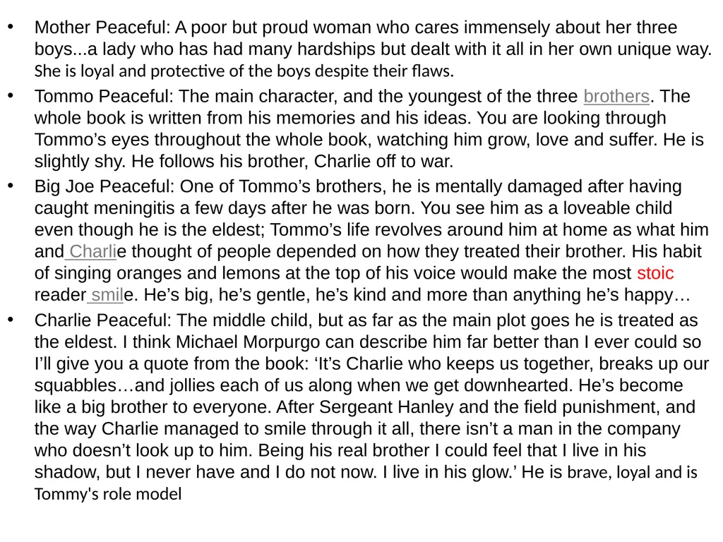 Characters Thomas "Tommo" Peaceful Charlie - slide 2 of 14