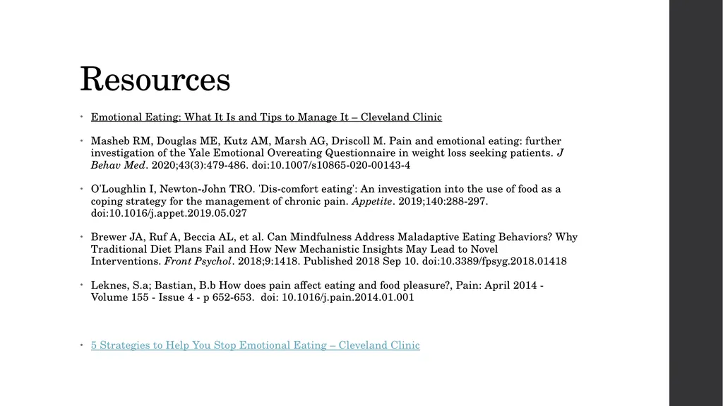 Emotional Eating as a Maladaptive Coping Strategy - slide 36 of 36