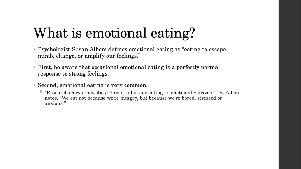 Emotional Eating as a Maladaptive Coping Strategy - slide 6 of 36