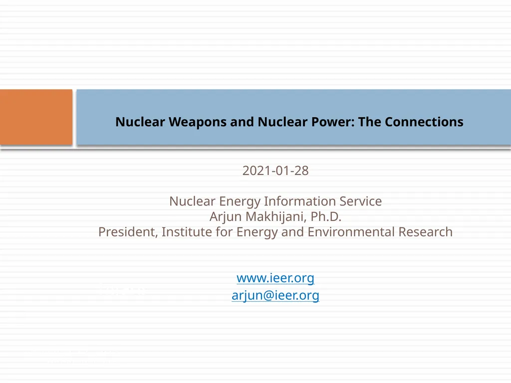 2021-01-28 Nuclear Energy Information Service - slide 1 of 9