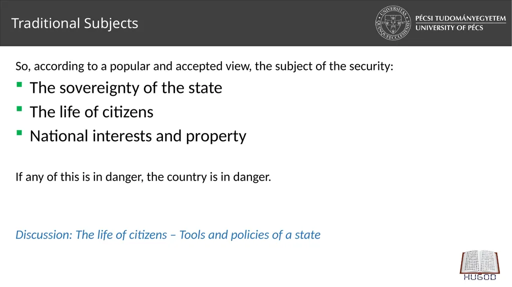 2. Security studies I. Zoltán Vörös, PhD - slide 11 of 20