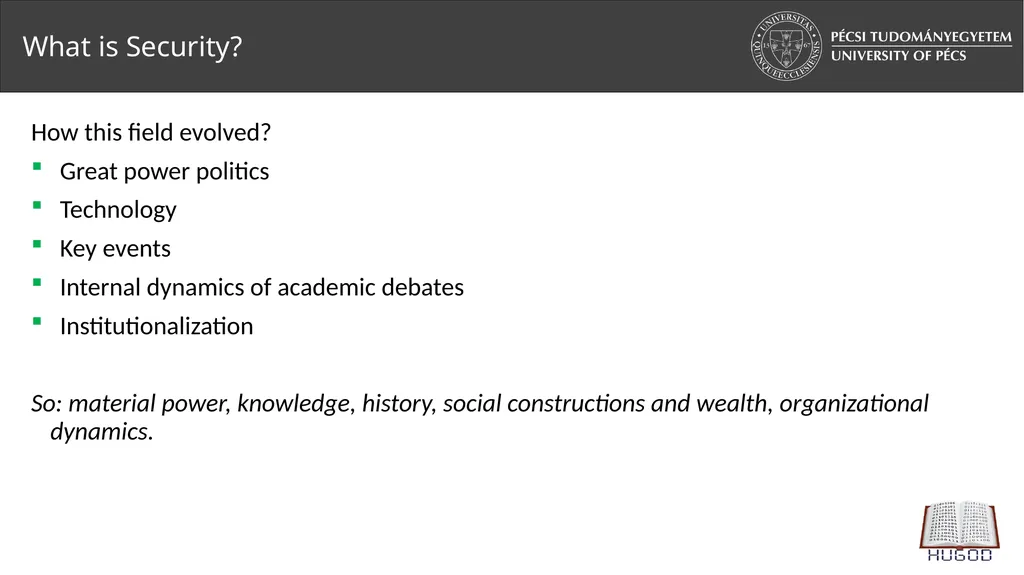 2. Security studies I. Zoltán Vörös, PhD - slide 5 of 20