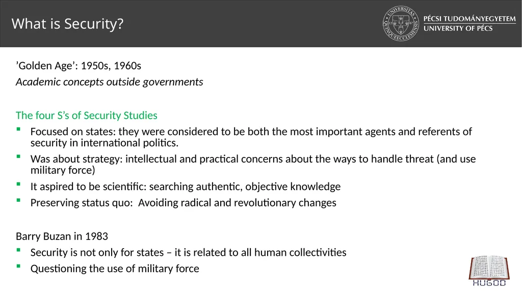 2. Security studies I. Zoltán Vörös, PhD - slide 6 of 20