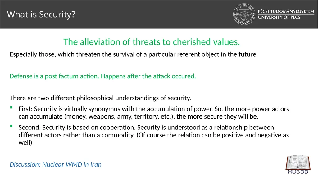 2. Security studies I. Zoltán Vörös, PhD - slide 8 of 20