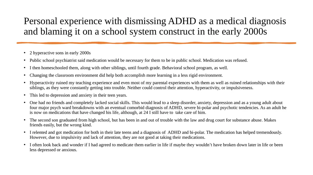 ADHD Theories Presentation Gretchen Day Department - slide 12 of 16